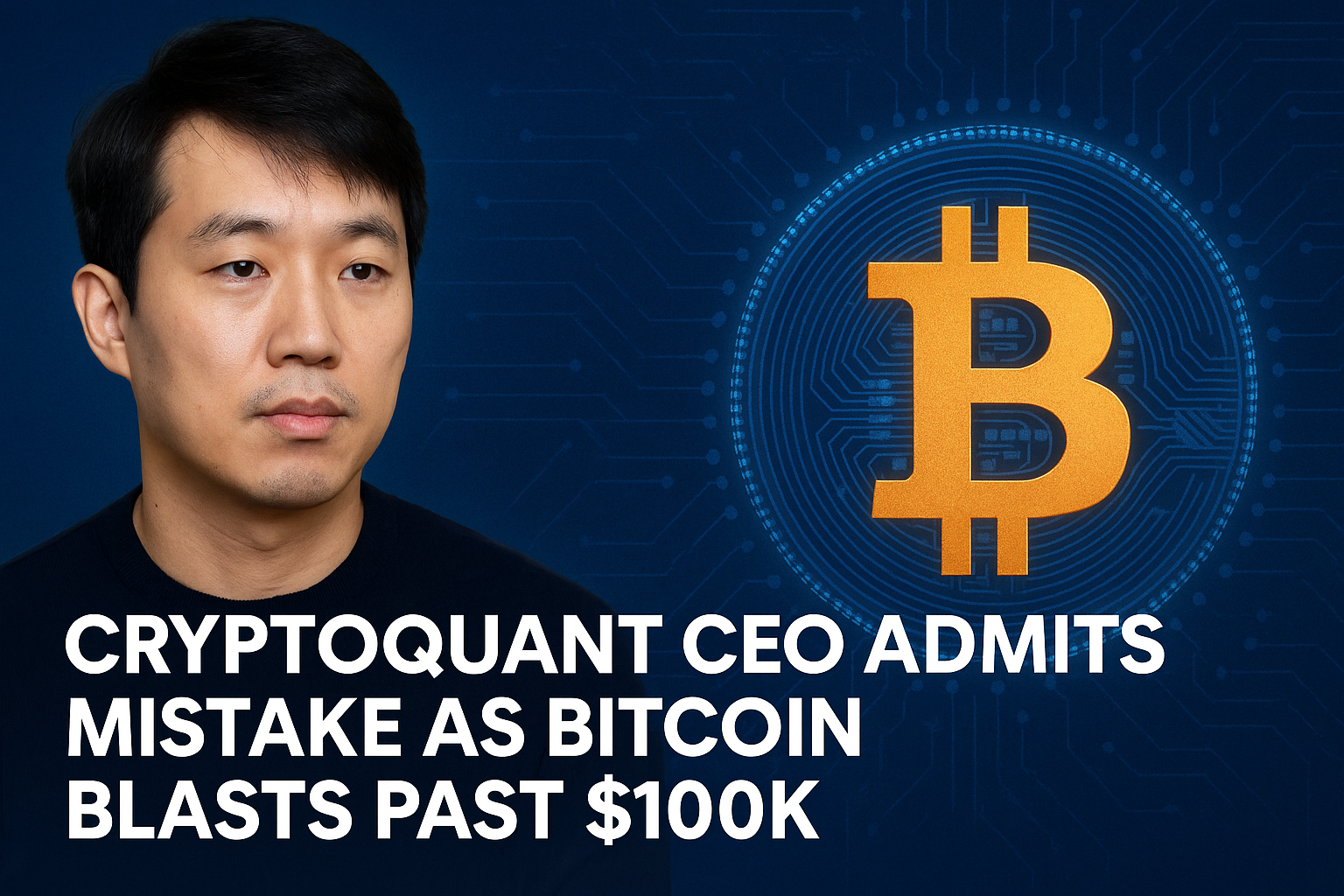 CryptoQuant CEO Admits Mistake as Bitcoin Blasts Past $100K