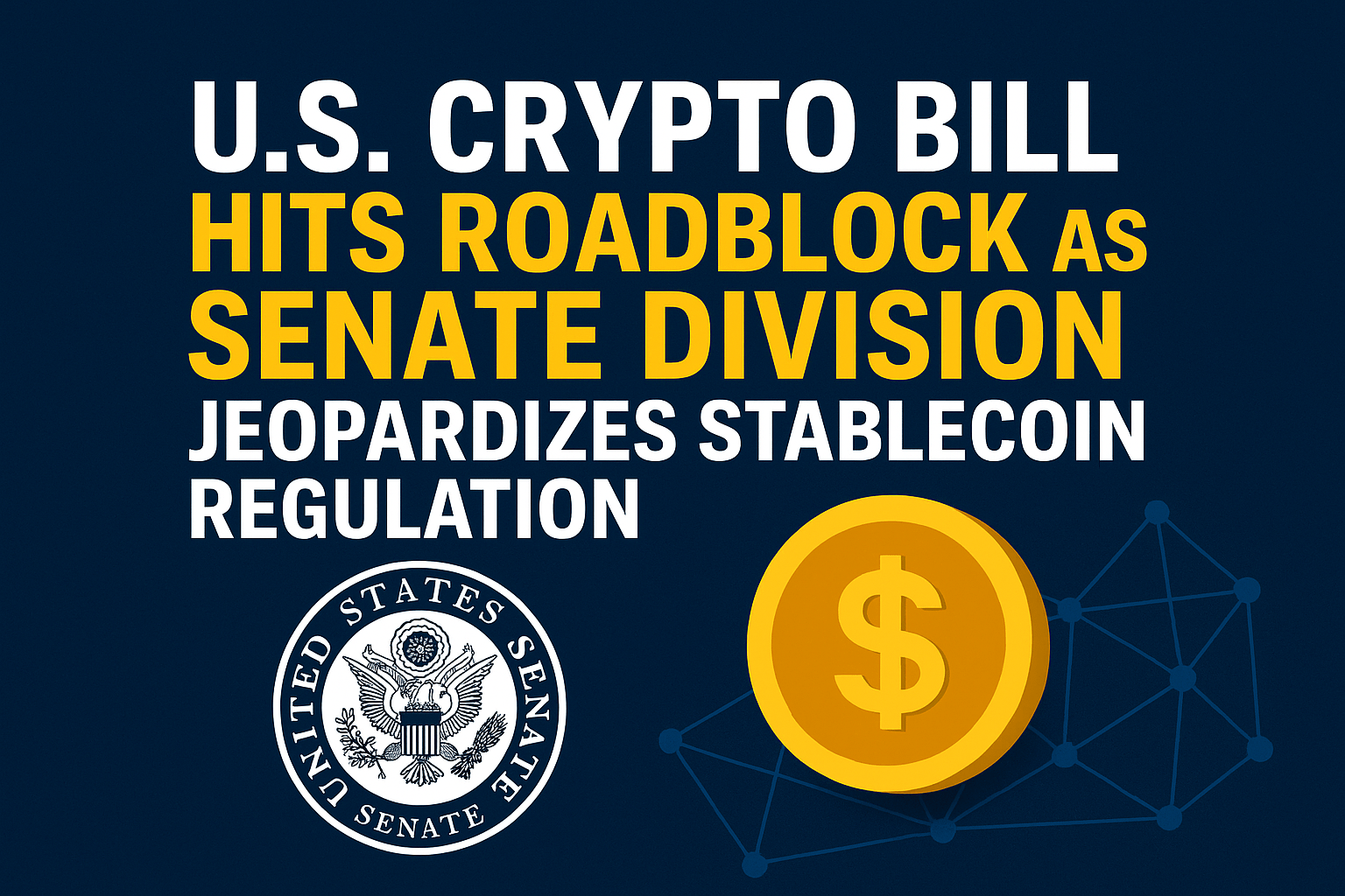 U.S. Crypto Bill Hits Roadblock as Senate Division Jeopardizes Stablecoin Regulation